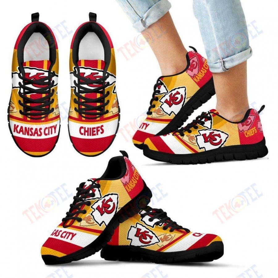 Mens Womens Kansas City Chiefs Sneaker Three Impressing Point Of Logo Sneaker Running Shoes For Men Women TDT379