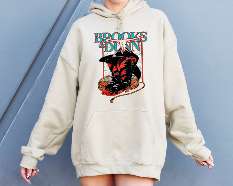 Brooks And Dunn Hoodie, Country Western Hoodies, Classic Country Hoodie, Country Band Tour Hoodie