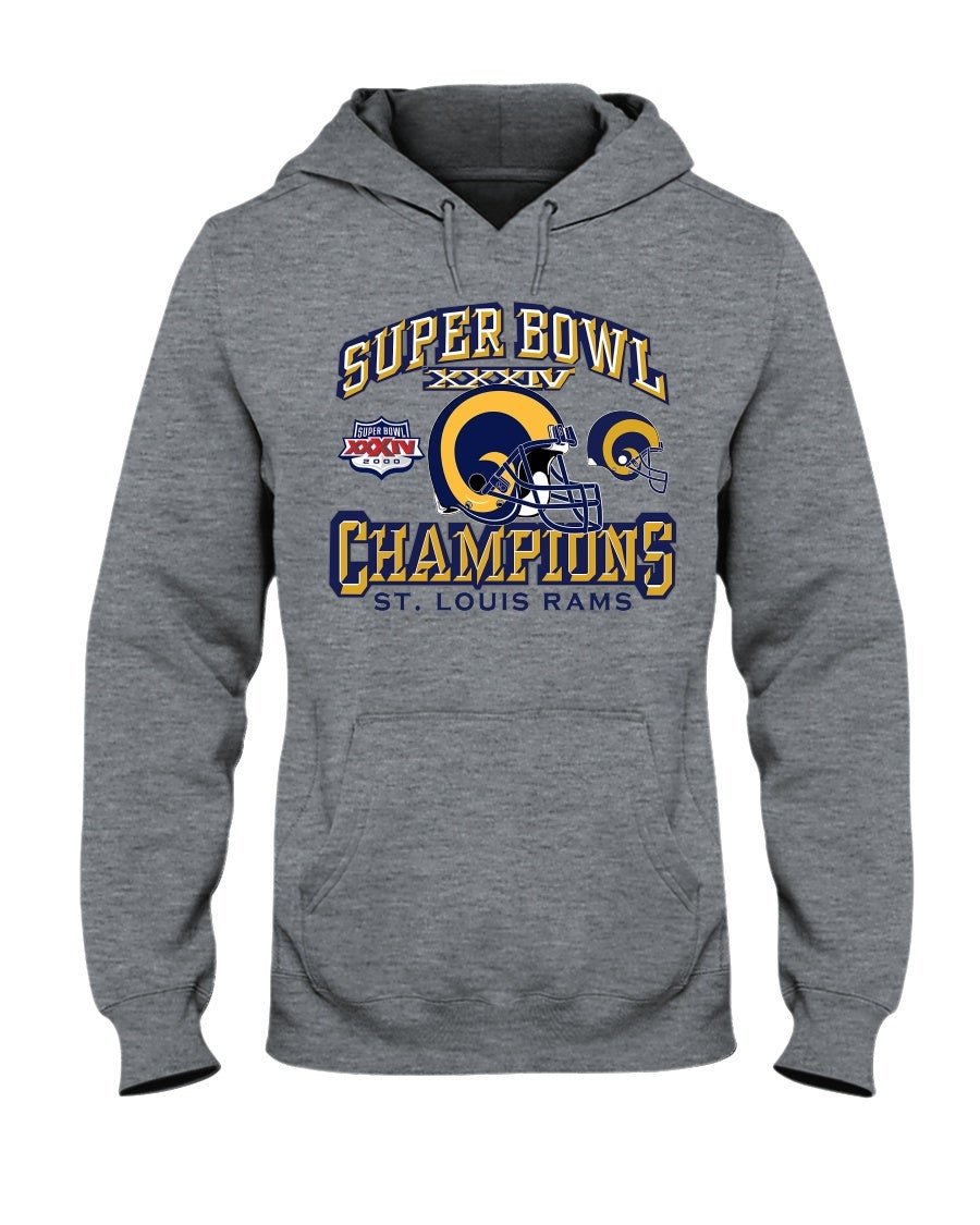 Vintage 2000 St Louis Rams Super Bowl Xxxiv Champions Hoodie 210913