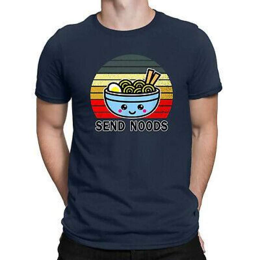 Send Noods Shirt Funny Great Ramen Noodle Vintage Funny Mens Cotton T-shirt Tee