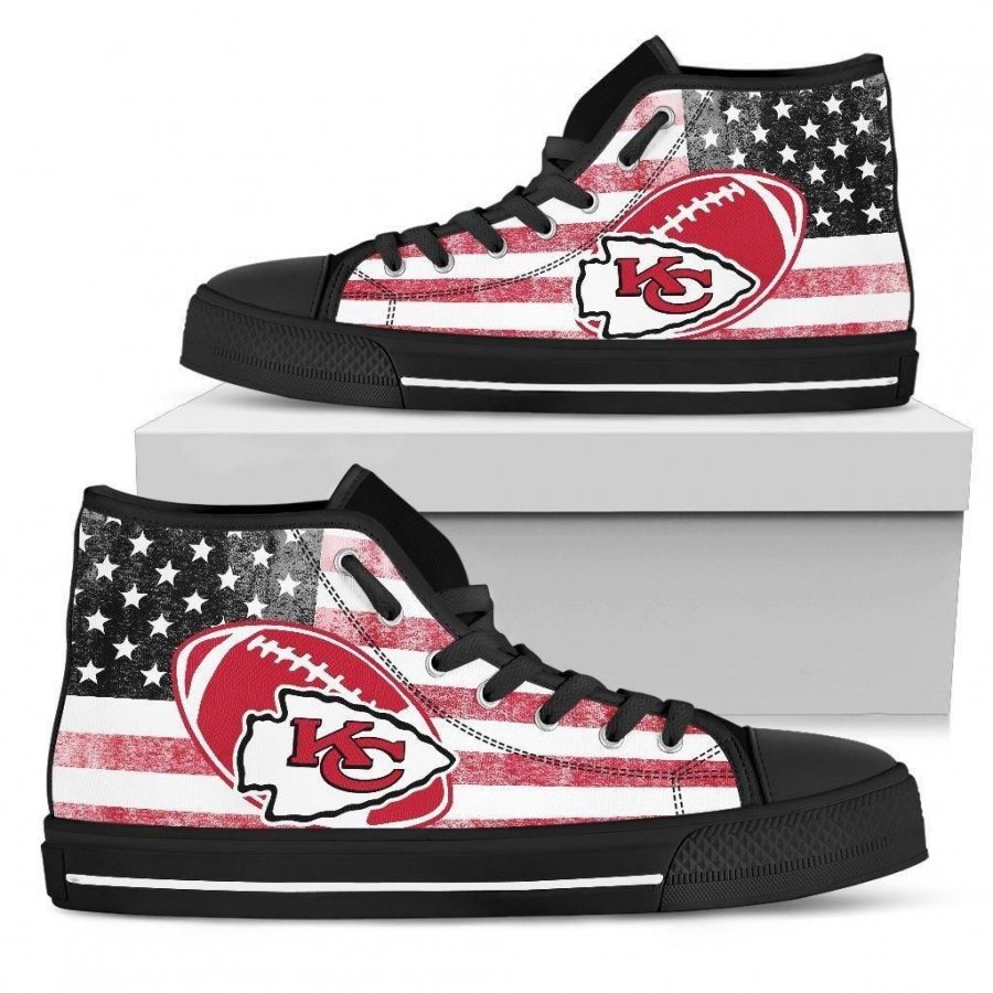 Flag Rugby Kansas City Chiefs High Top Shoes #362