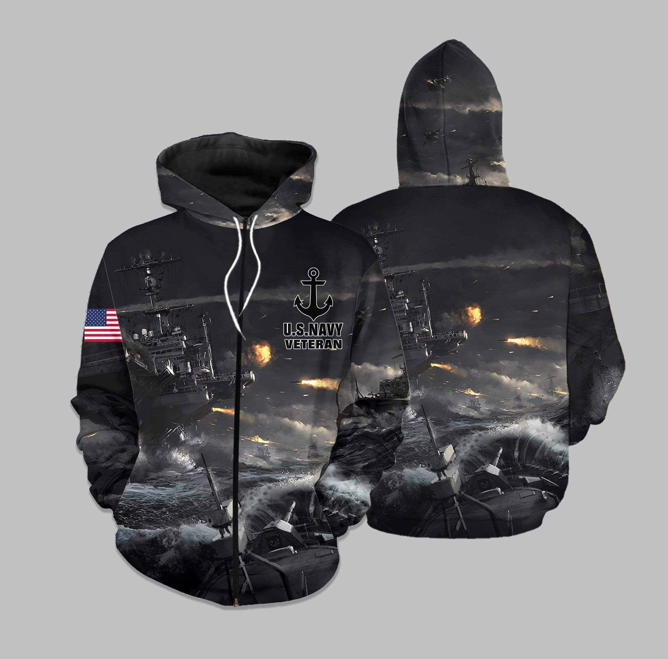 US Navy Fight Hoodie 3D #2112DH