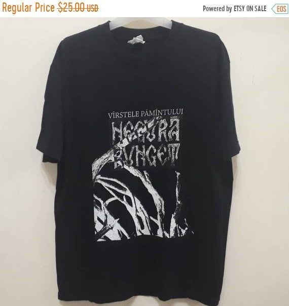 Negura Bunget Shirtpromo Virstele Pamintului Tour Concert Black Metal Romania Band Folk Music Tops Merchandise Shirt