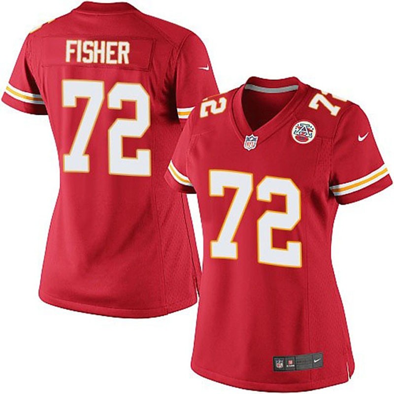 Women Eric Fisher #72 Kansas City Chiefs Red Home Limited Jersey