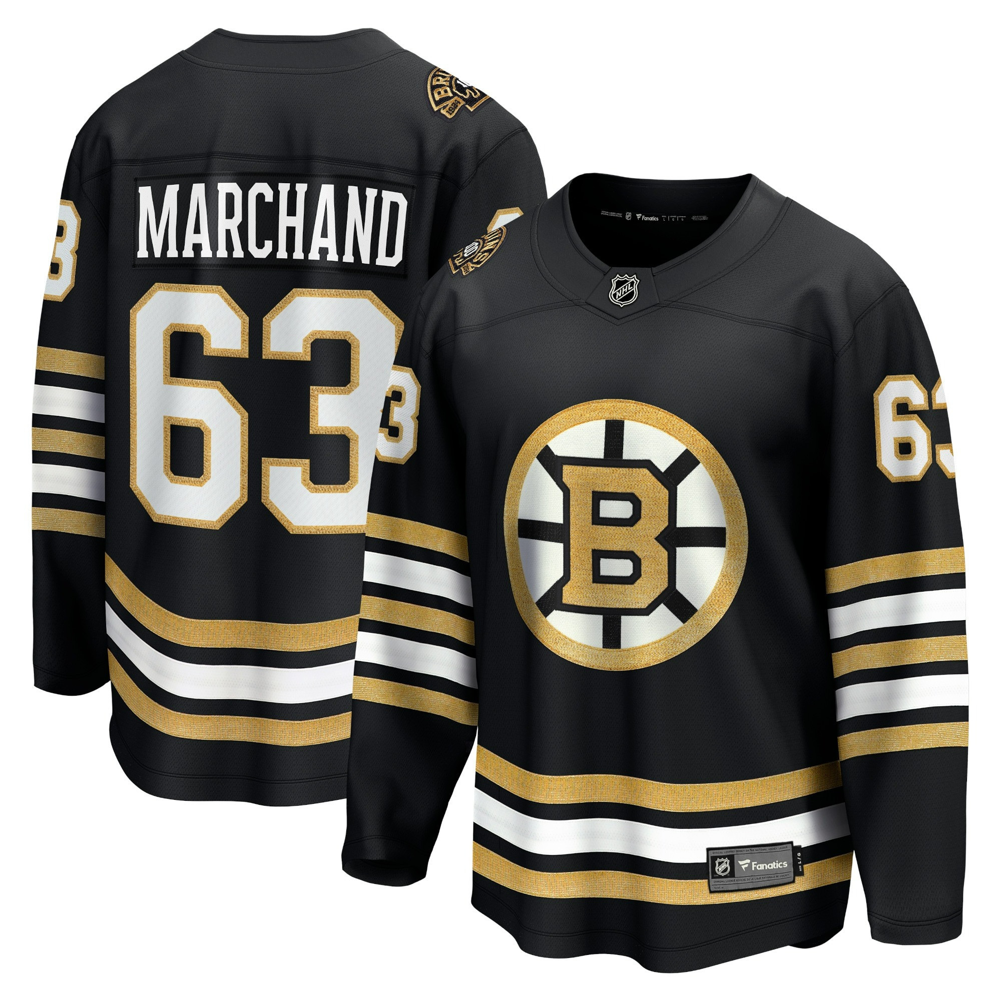 Brad Marchand Boston Bruins 100Th Anniversary Premier Breakaway Jersey – All Stitched