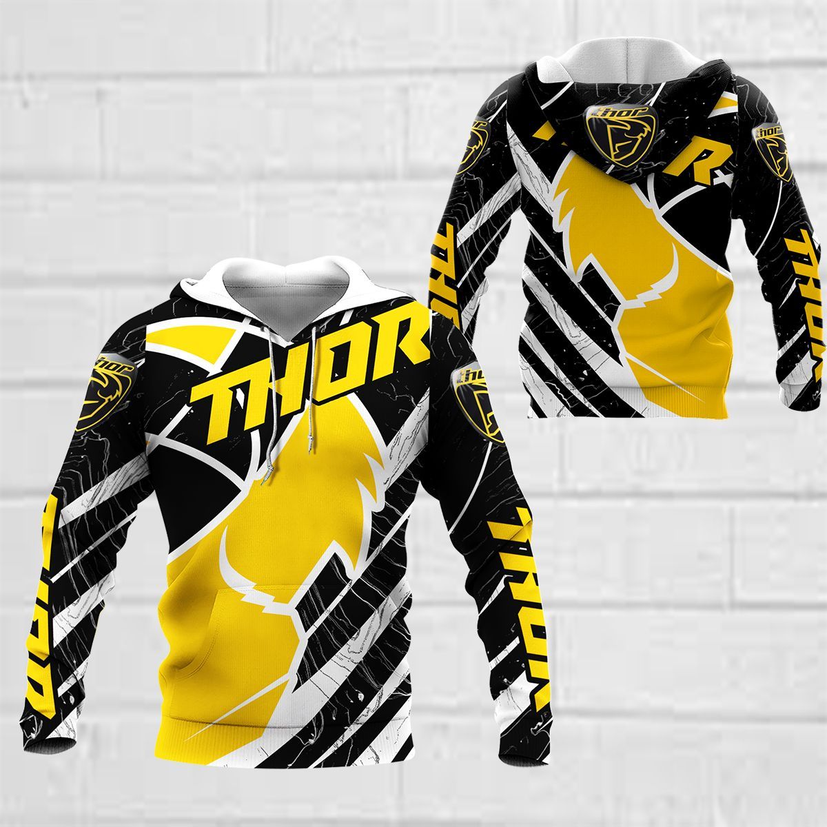 3D All Over Printed Thor Racing NTH-HT Shirts Ver 2 (Yellow)