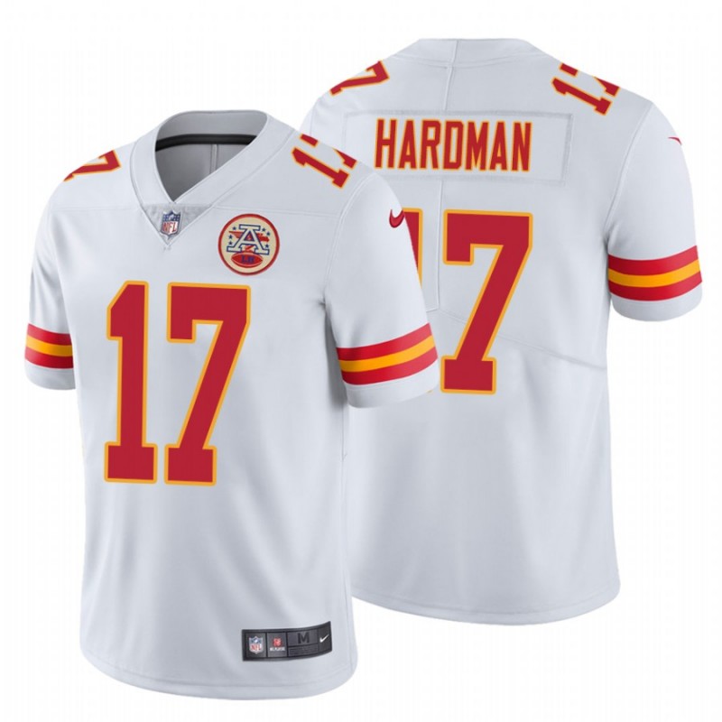 Men’S Mecole Hardman #17 Kansas City Chiefs Vapor Untouchable Limited White Jersey – All Stitched, Embroidery