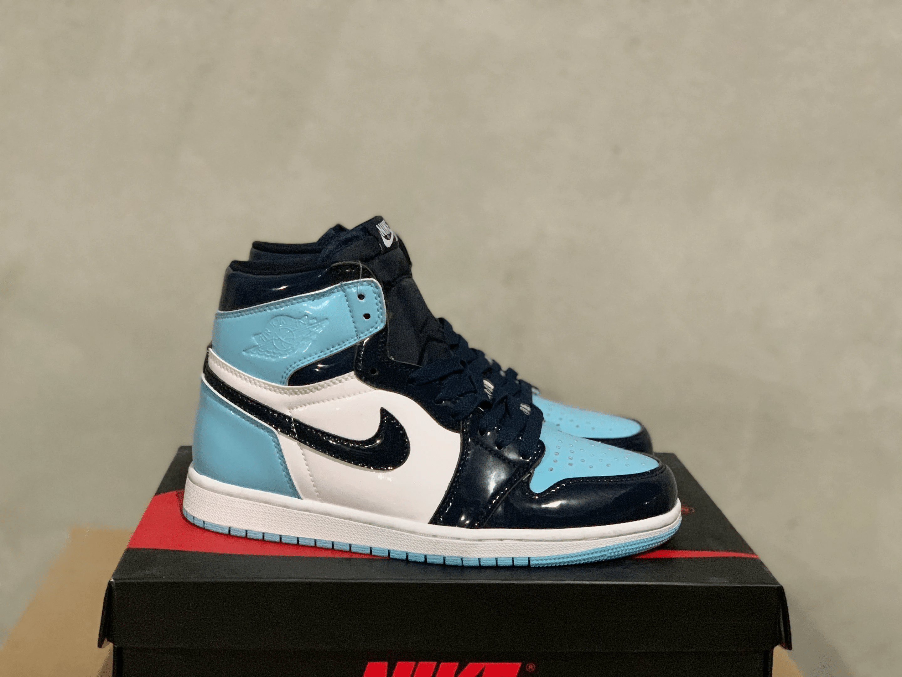 Nike JD 1 Retro High UNC Patent Obsidian Shoes Sneakers SNK192258256