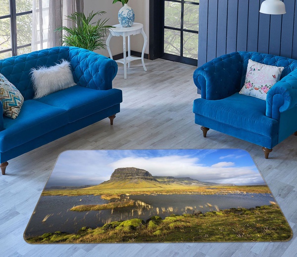 Big Stone On Island White Clouds Blu …