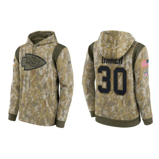 Deandre Baker Kansas City Chiefs Camo 2021 Salute To Service Veterans Day Therma Pullover Hoodie