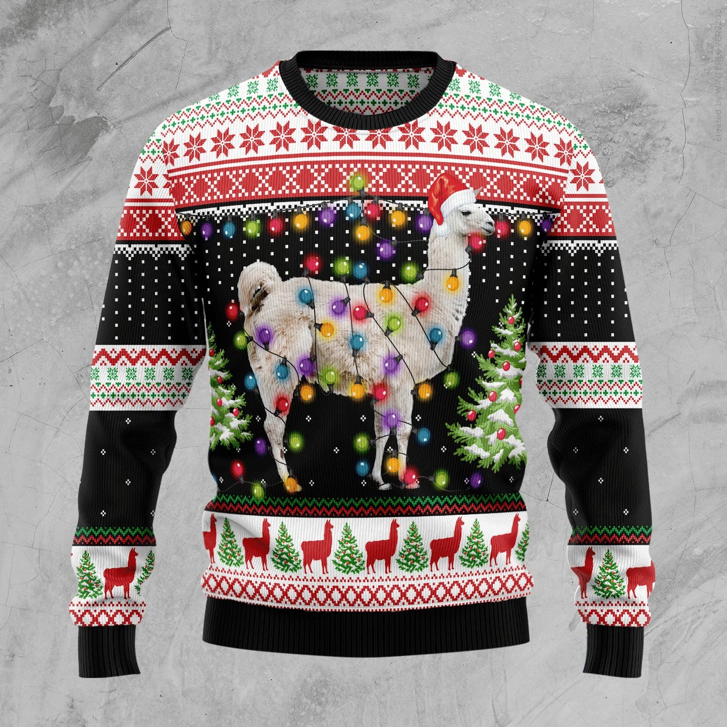 Llama Hit That Christmas Ugly Sweater Refords