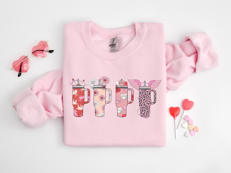 Valentines Day Cup Sweatshirt, Valentines Day Shirt, Valentines Crewneck, Valentine Gift, Valentines Sweater, Cute Valentine Shirt, XOXO Tee