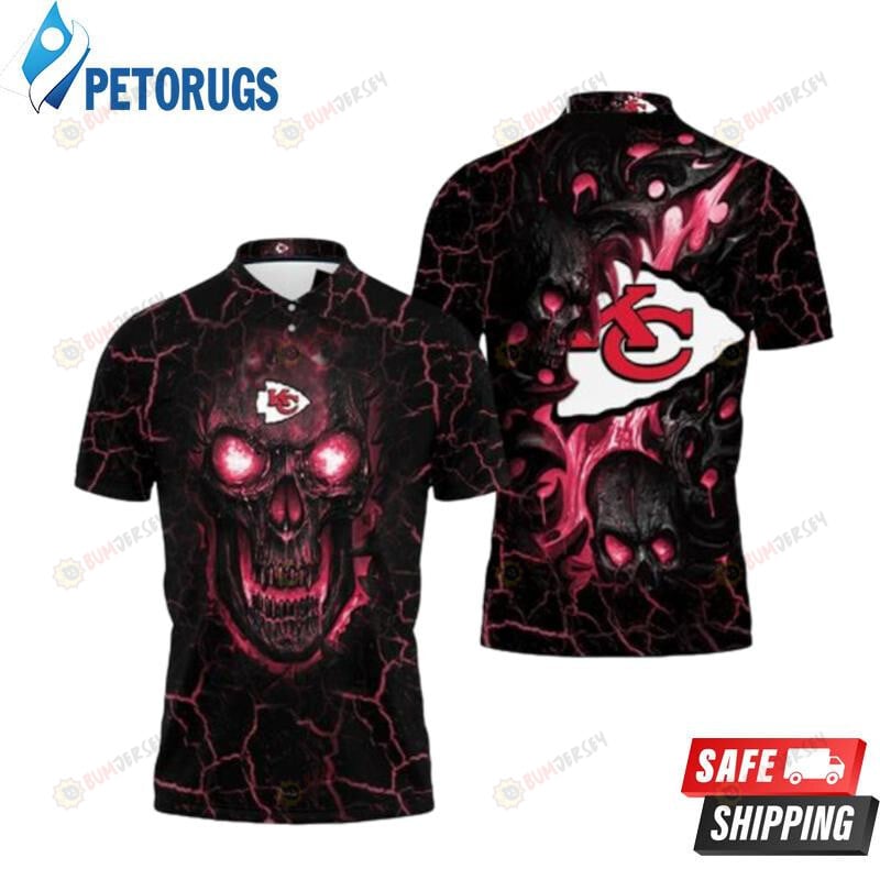 Lava Skull Kansas City Chiefs Printed Polo Shirt