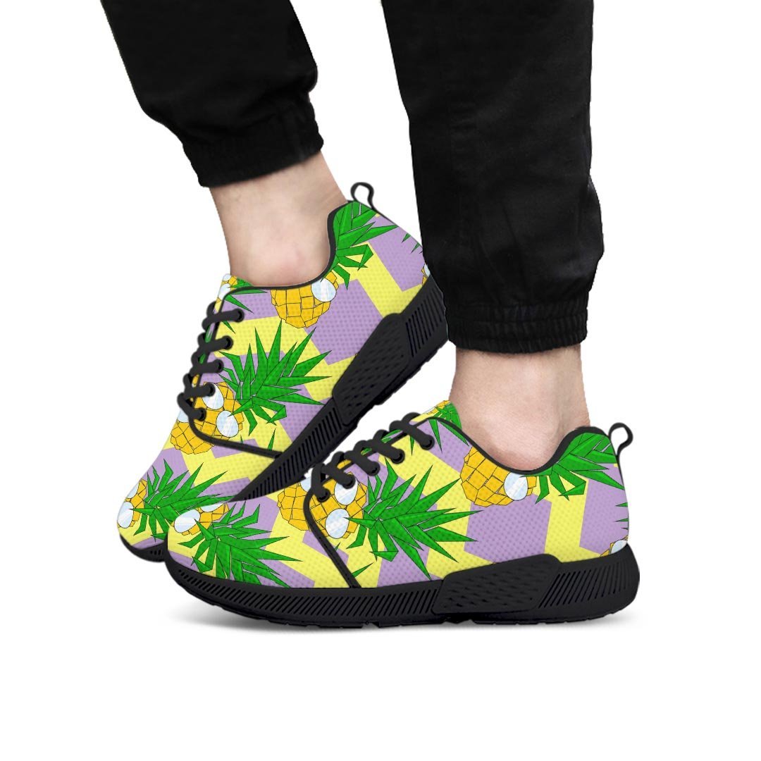 Zig Zag Pineapple Print Men’S Athletic Shoes