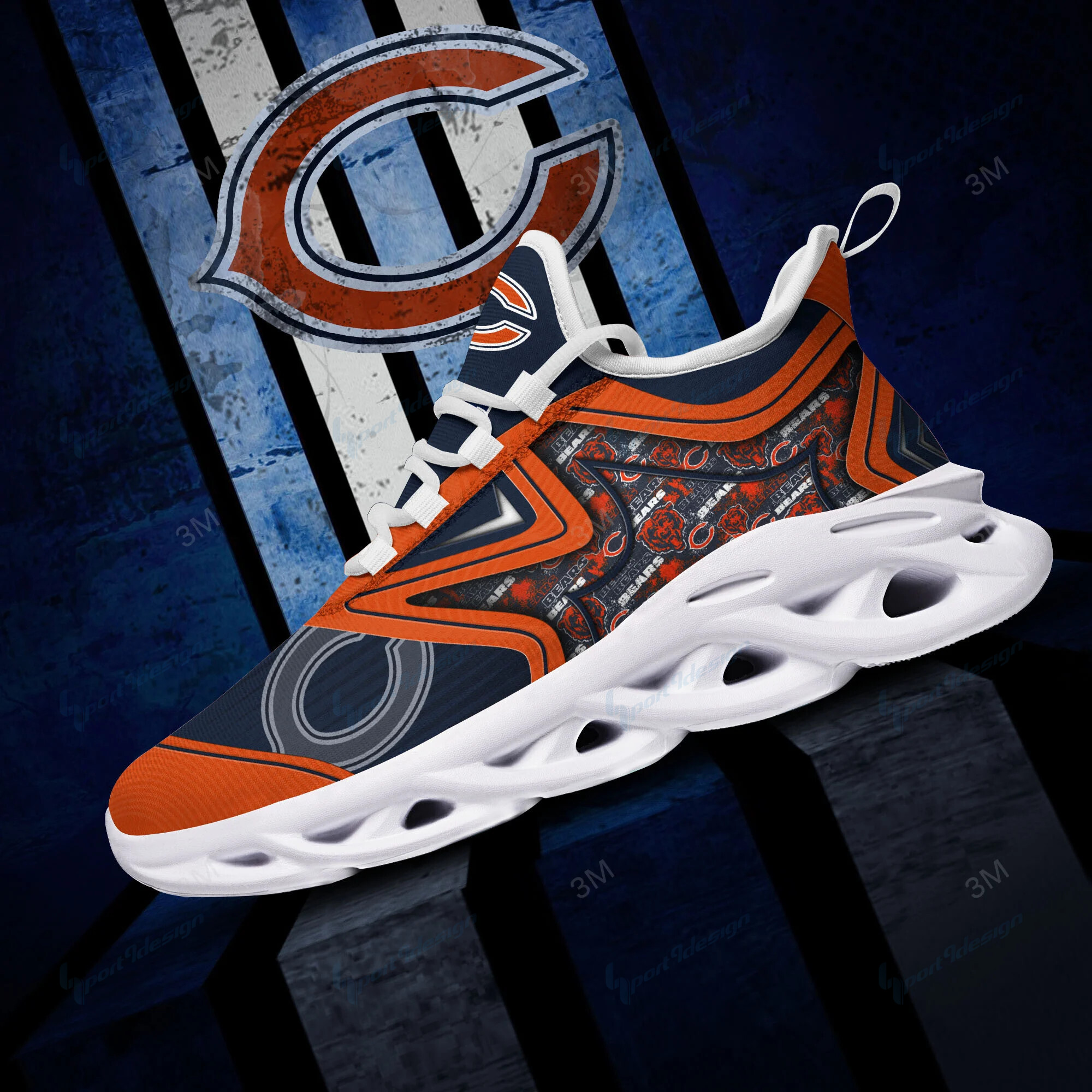 Chicago Bears Yezy Running Sneakers Bg890