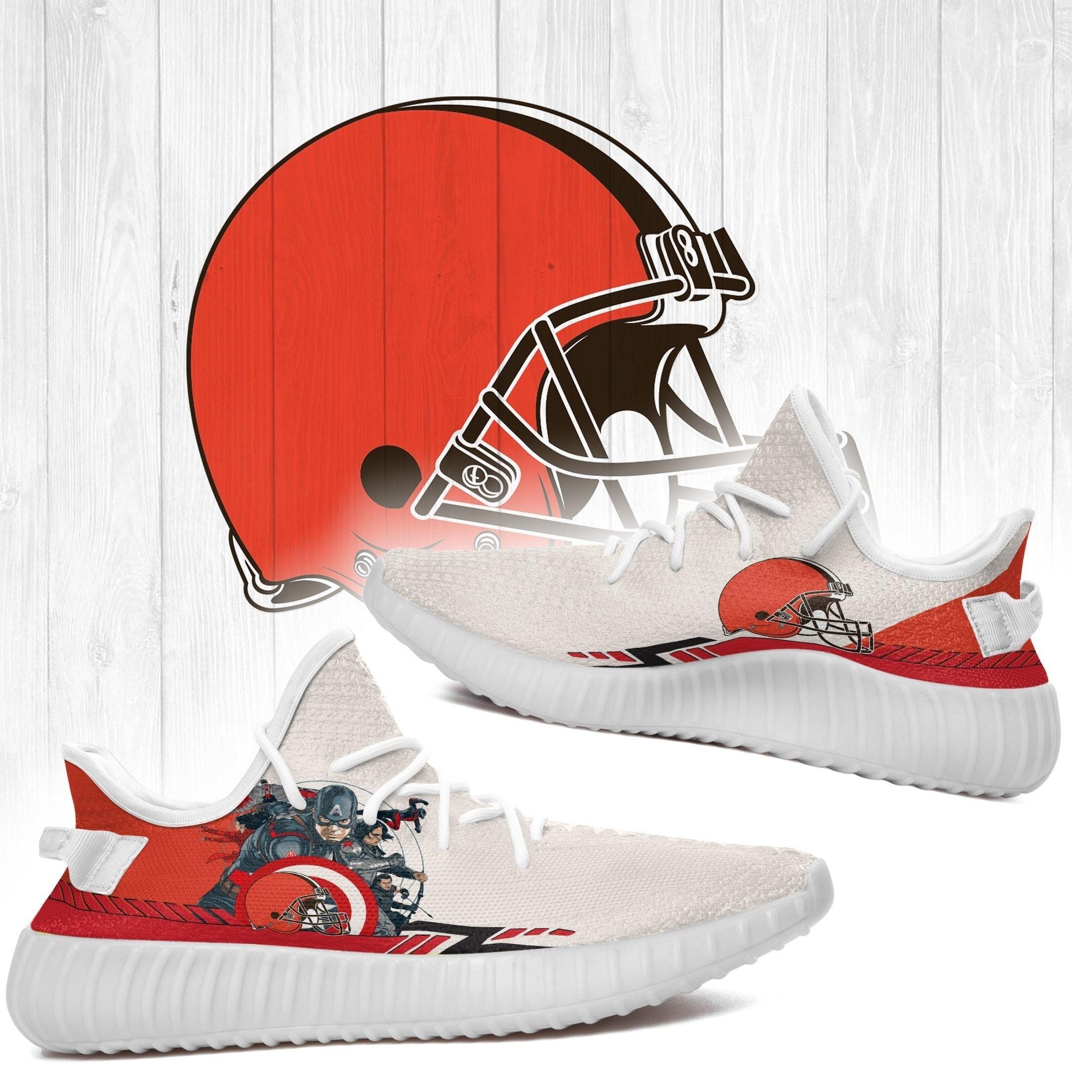 Superheroes-Cleveland Browns Nfl  Boost 350 V2 Shoes Custom  2020