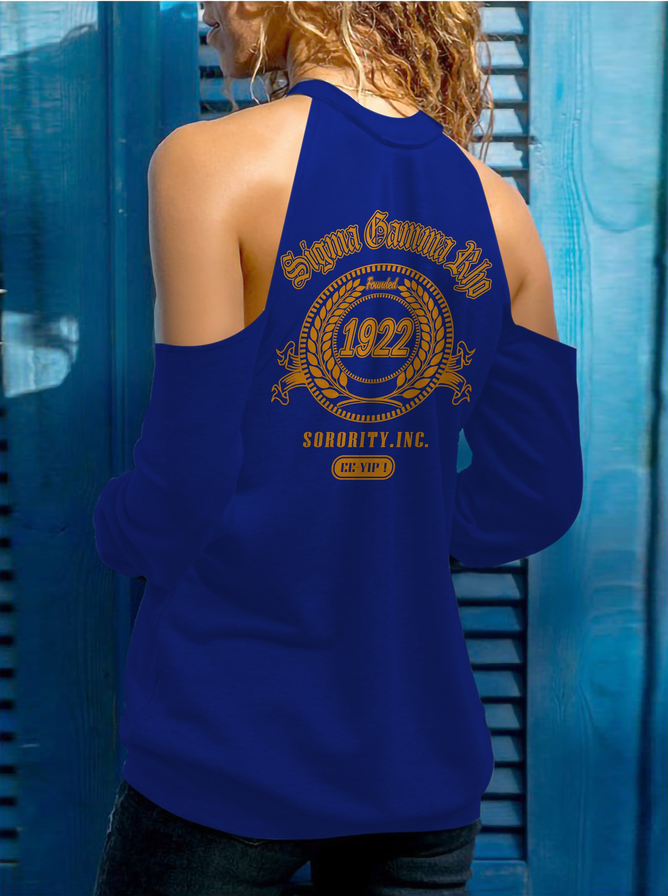 Sigma Gamma Rho Strapless Off Shoulder Sweatshirt Txtrend Shop 1097