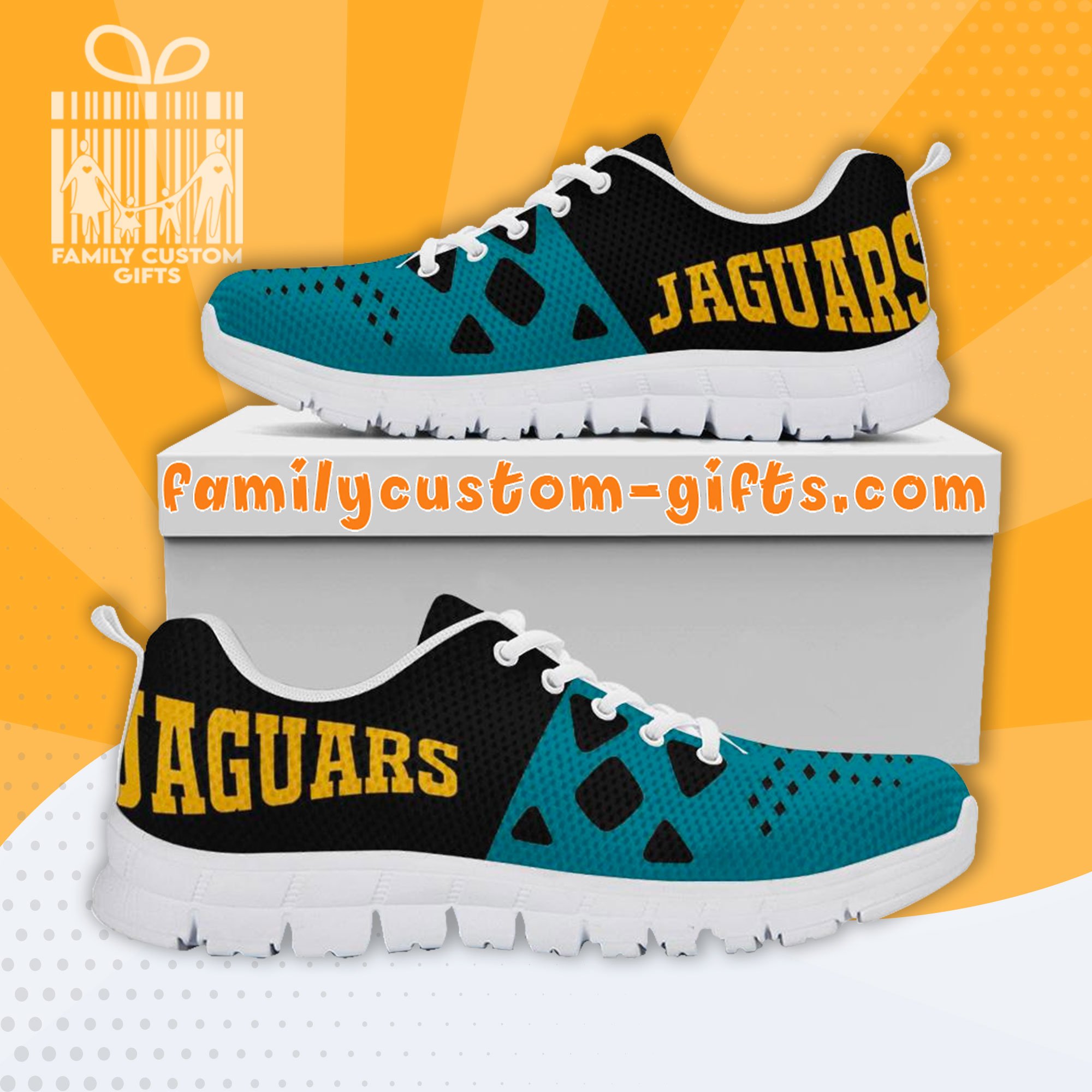 Jacksonville Jaguars Custom Shoes For Men Women 3D Print Fashion Sneaker Gifts For Her Him