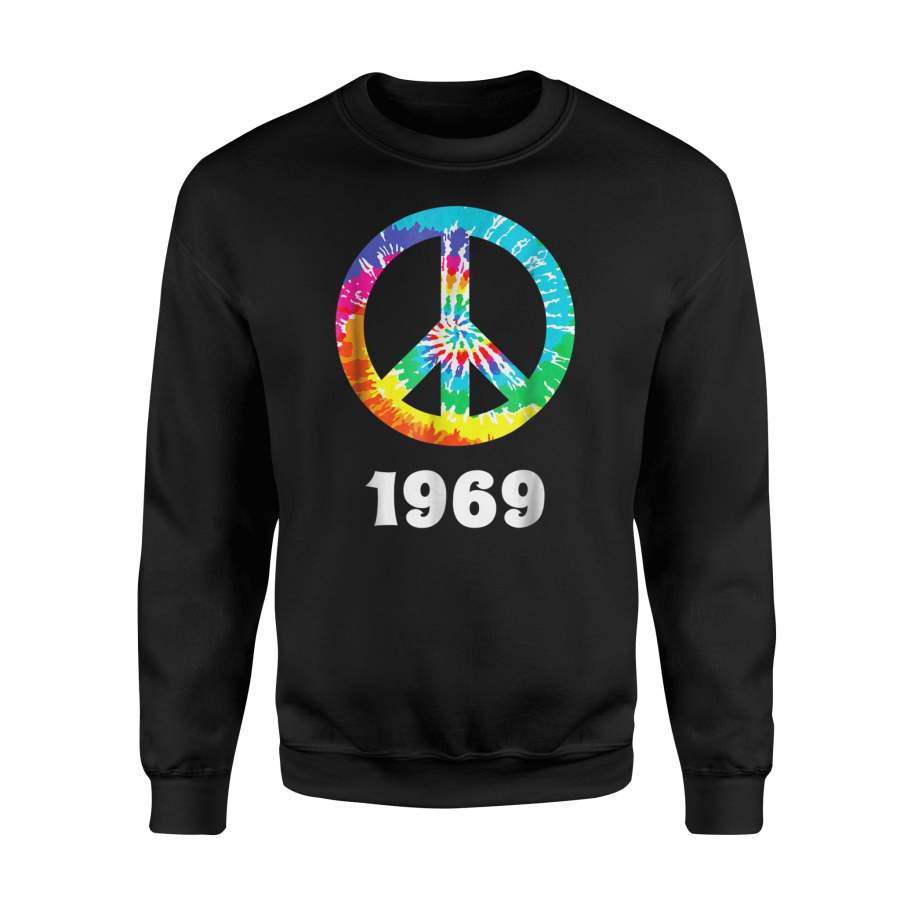 1969 Hippie Peace Sign Halloween Costume Class Reunion Halloween Sweatshirt