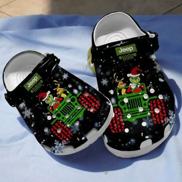 Jeep Christmas Grinch Adults Crocs Crocband Clog Shoes For Men Women Nd