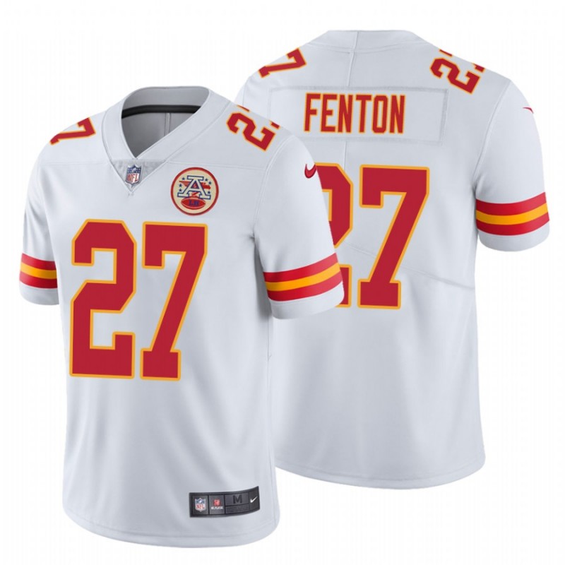 Men’S Rashad Fenton #27 Kansas City Chiefs Vapor Untouchable Limited White Jersey – All Stitched, Embroidery