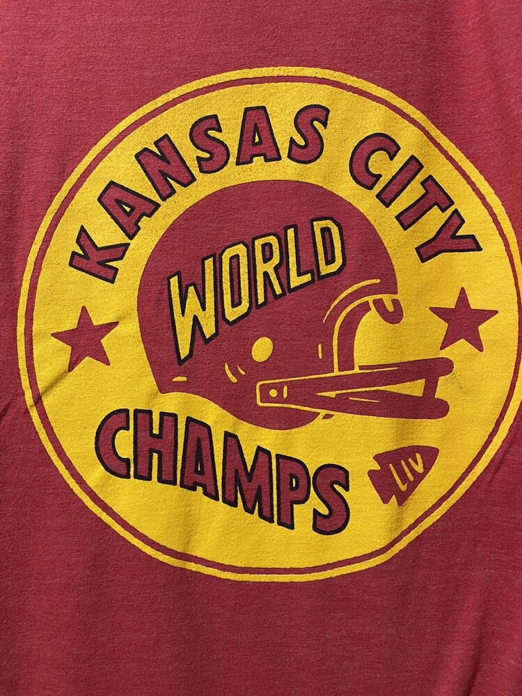 Kansas City Kc Chiefs World Champs Champions Usa Vtg T Shirt 235X30