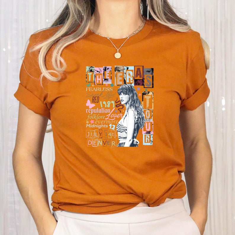 Customizable Taylor Swift Eras Tour Shirt, Taylor Swiftie Eras Tee, Taylor Shirt, Album Tee, Taylor Shirt, Taylor Gift Shirt