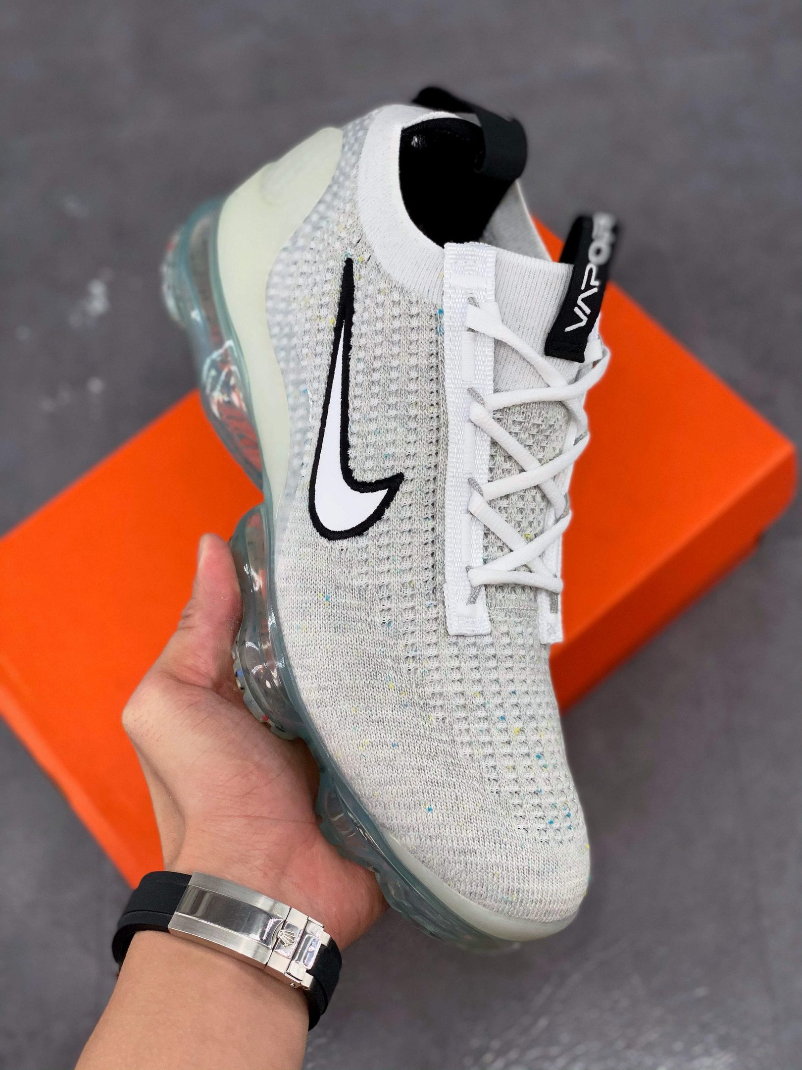 Nike Air VaporMax 2021 WhiteBlack-Metallic Silver 5338548