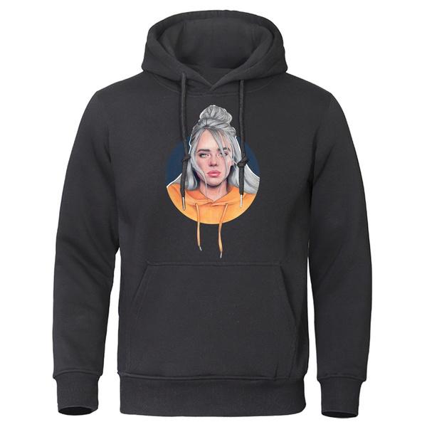 Autumn Men Hoodies Billie Eilish Man Hoodie Sweatshirts Vintage Hip Hop Pullover Funny Print