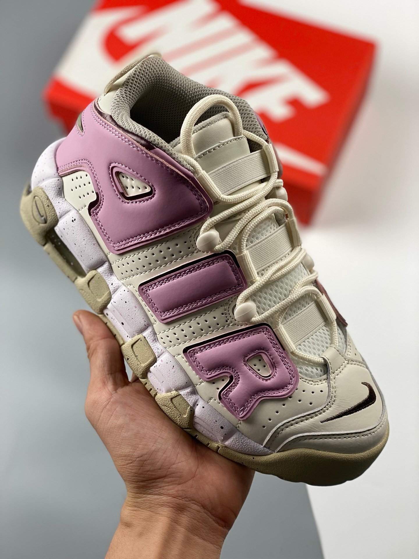 Nike Air More Uptempo Custom White Pink 5338660