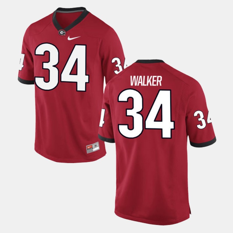 Georgia Bulldogs #34 Herchel Walker Alumni Football Game Red Jersey ...
