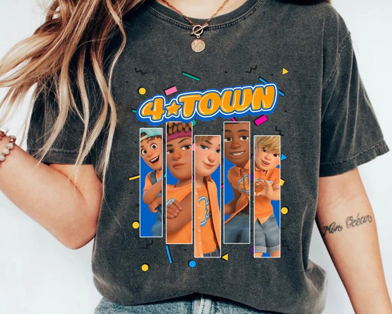 Retro 90S Disney Turning Red Boy Band 4 Town Shirt / Magic Kingdom Tee / Walt Disney World / Disneyland Trip Outfits