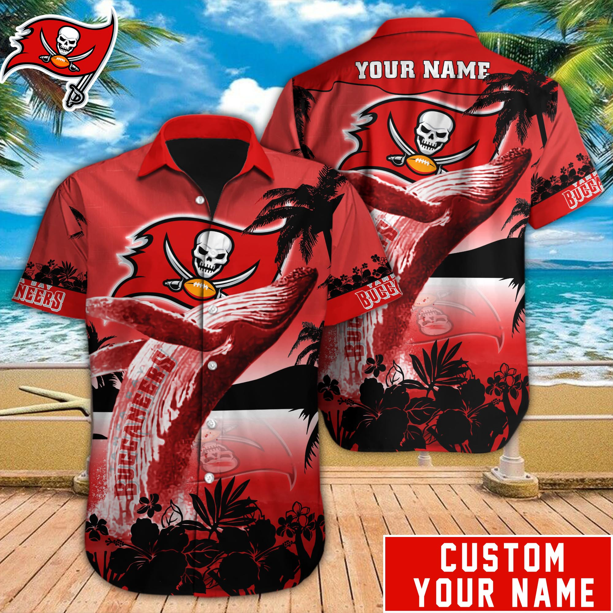 Tampa Bay Buccaneers Nfl-Hawaiian Shirt Custom  M-40722