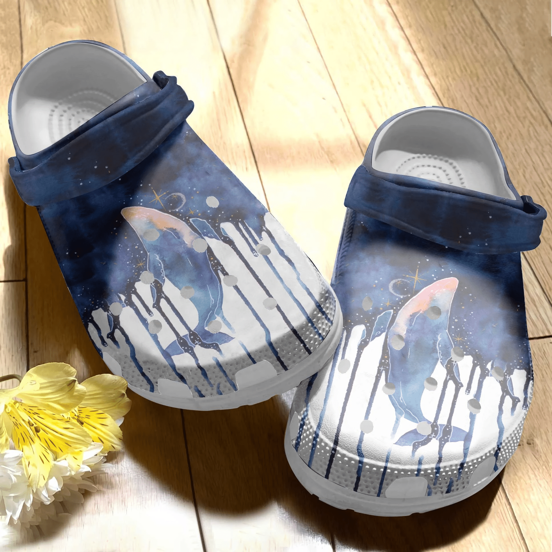 Watercolor Orca Whale Crocs Shoes – Magical World Whale Shoes Crocbland Clog Birthday Gifts For Boy Girl Daughter Son