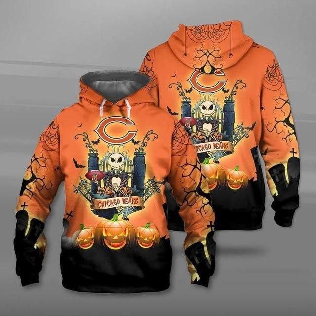 Chicago Bears Football Halloween 37 Unisex 3D Hoodie Gift For Fans