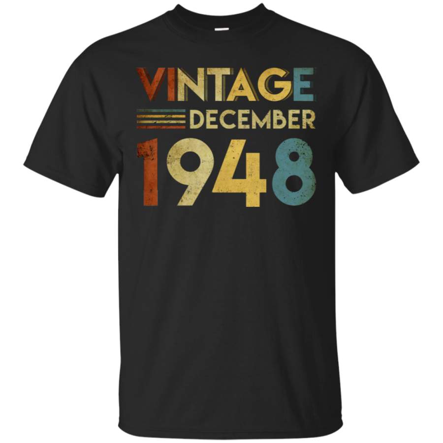 AGR 1948 December Vintage 70th Birthday T-Shirt