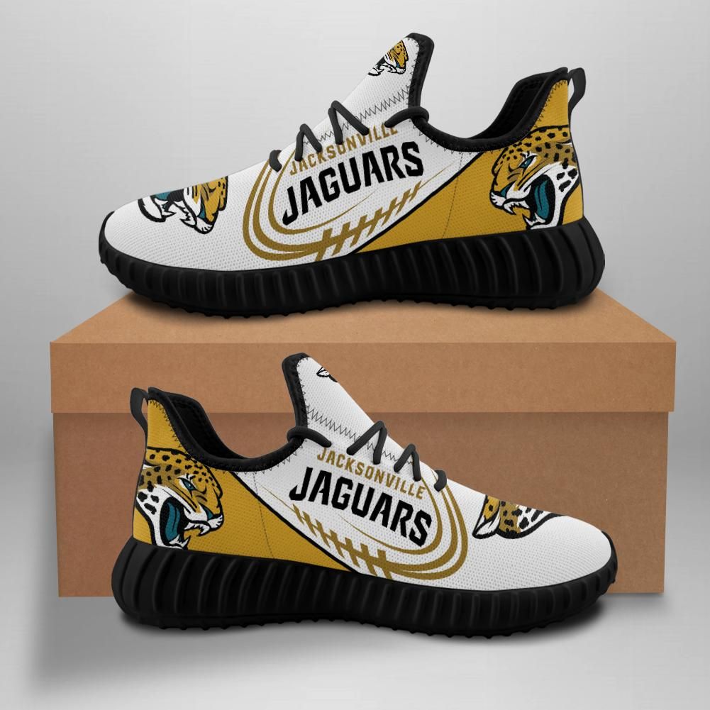 Jacksonville Jaguars Unisex Sneakers New Sneakers Football Custom Shoes Jacksonville Jaguars Yeezy Boost