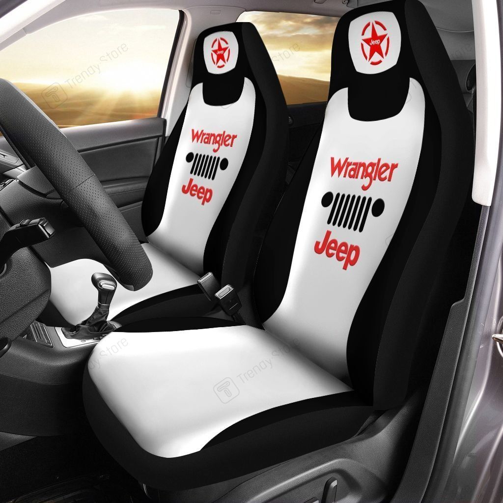 JEEP WRANGLER CAR SEAT COVER (SET OF 2) VER1 (WHITE)