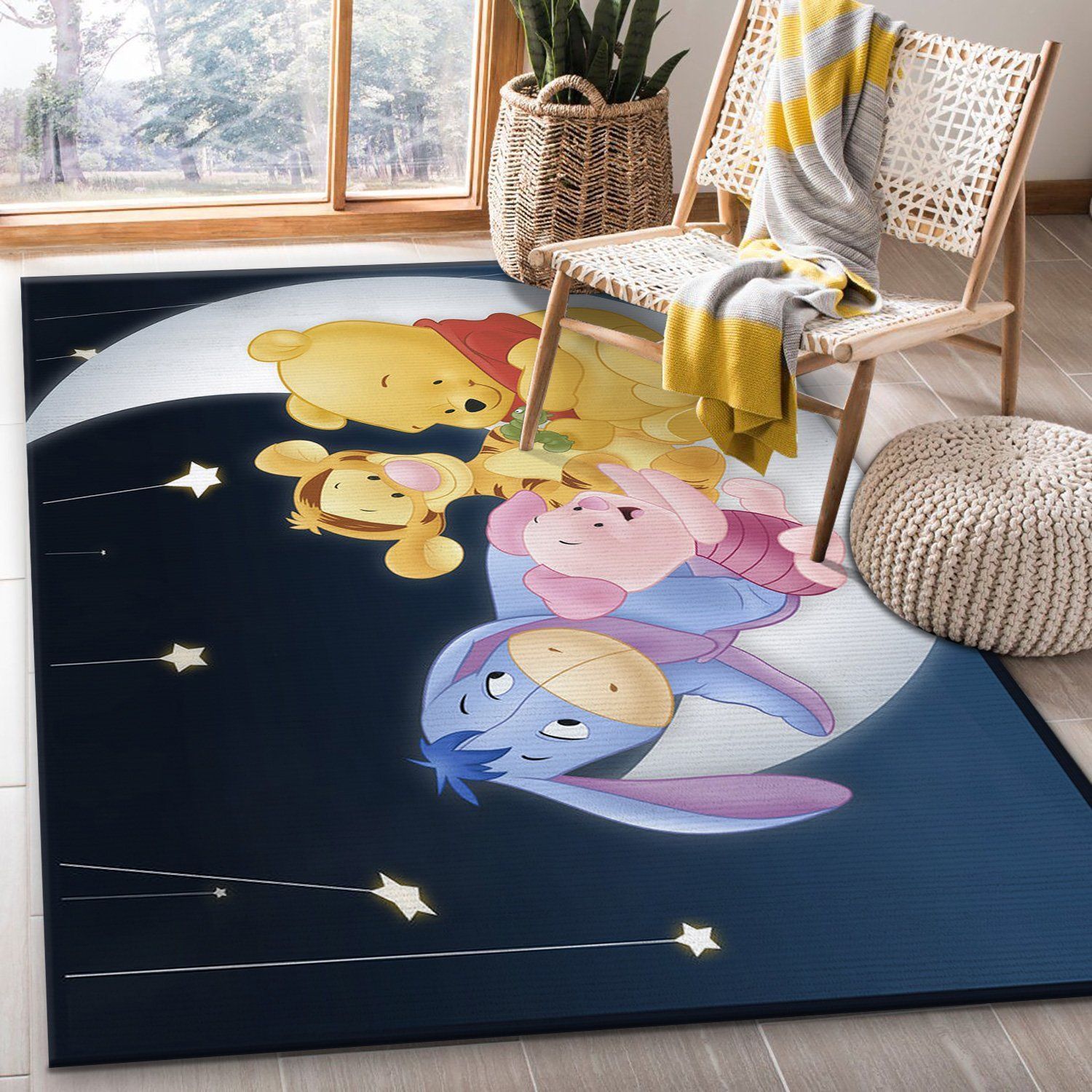 Pooh Area Rugs Living Room Carpet FN021140 Christmas Gift Floor Decor The US Decor