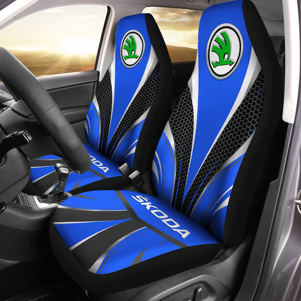 Škoda Auto NQP-NH Car Seat Cover (Set of 2) Ver 1 (Blue)