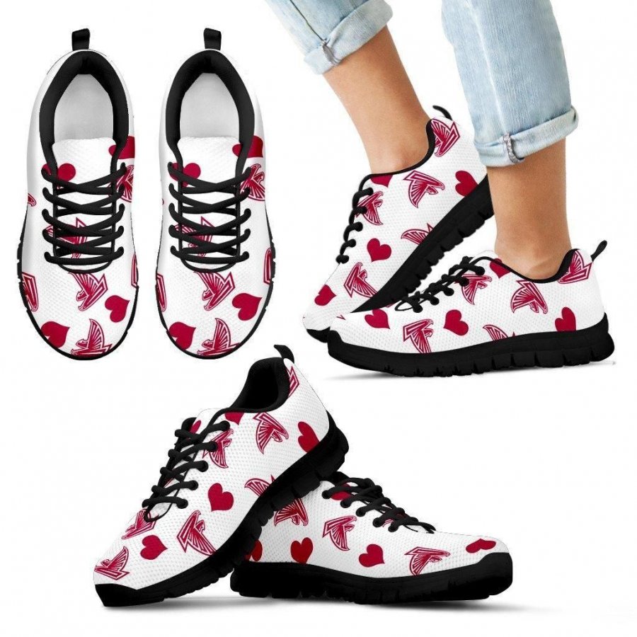 Sweeten Dreamy Love Pattern With Logo Atlanta Falcons Sneakers #269