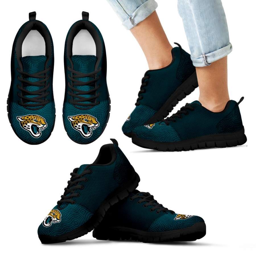 Seamless Line Magical Wave Beautiful Jacksonville Jaguars Sneakers