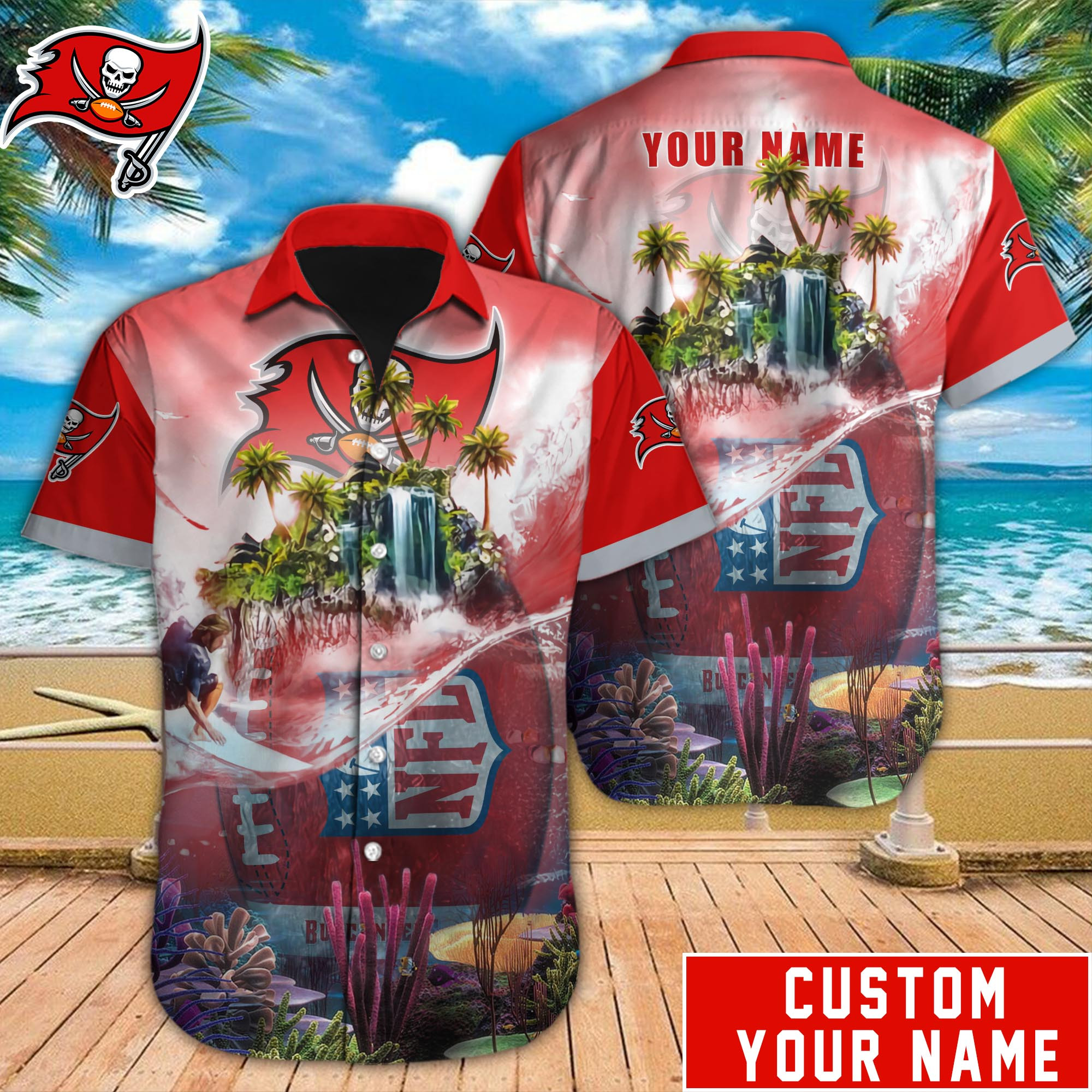 Tampa Bay Buccaneers Nfl-Hawaiian Shirt Custom M-40719