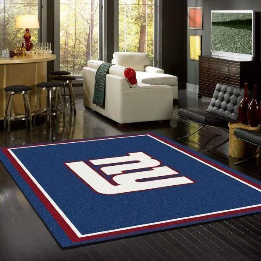 New York Giants Area Rug, Team Spirit Football Team Logo Carpet, Living Room Rugs Floor Decor 281110