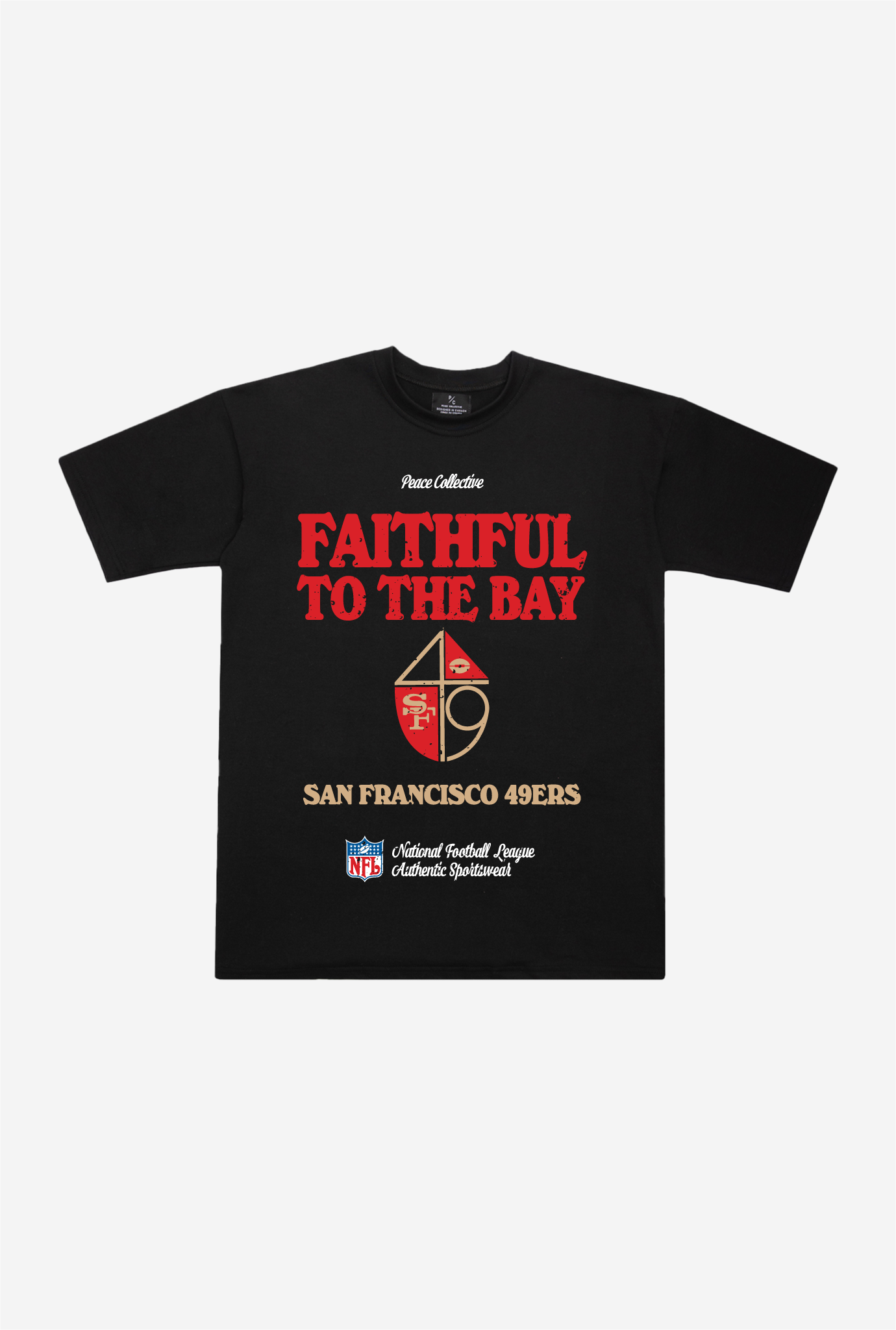 San Francisco 49Ers Vintage Ad Heavyweight T-Shirt – Black