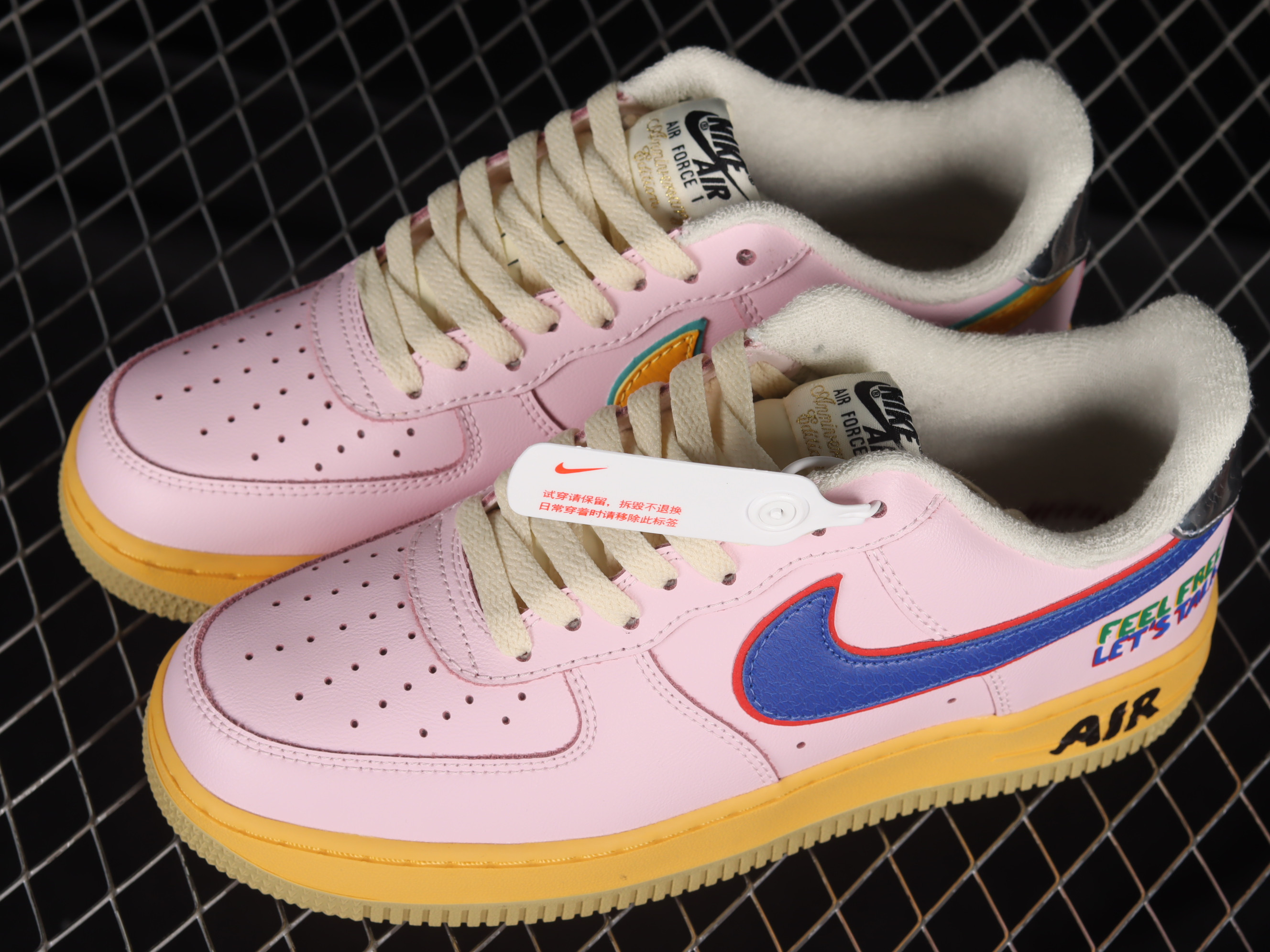 Nike Air Force 1 ’07 ‘Feel Free, Let’s Talk’ Shoes Sneakers, Women SNK765365861