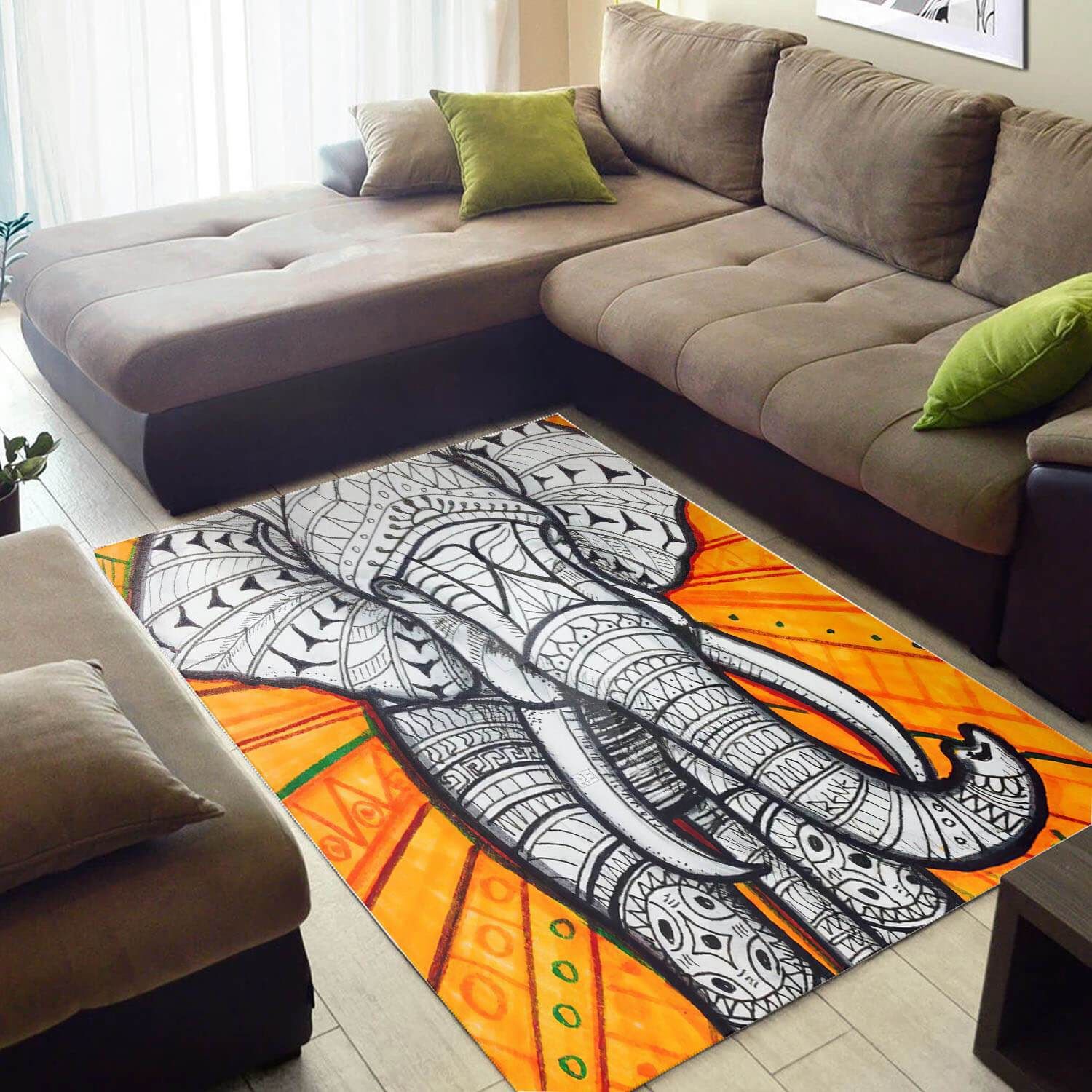 Modern African Rug Modern African American Black Art Safari Animals African Large Carpet African Inspired Living Room Wbg3004