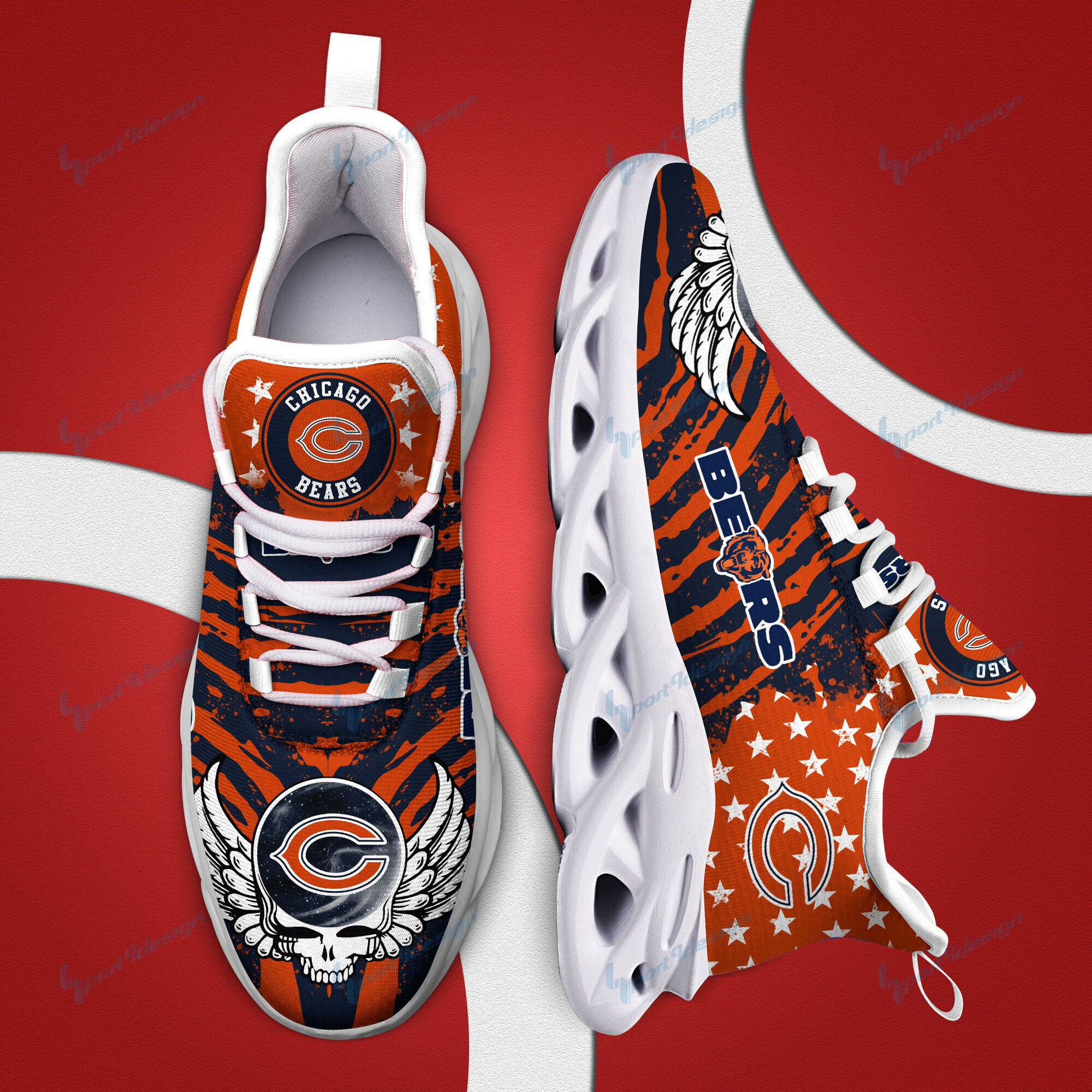 Chicago Bears Yezy Running Sneakers Bb764