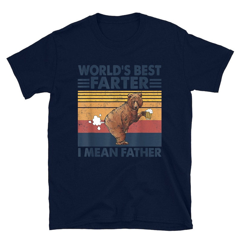Worlds Best Farter I Mean Father Best Dad Ever Cool Dog Mens T-Shirt, Funny Shirt Men, Fathers Day Gift, Husband Shirt
