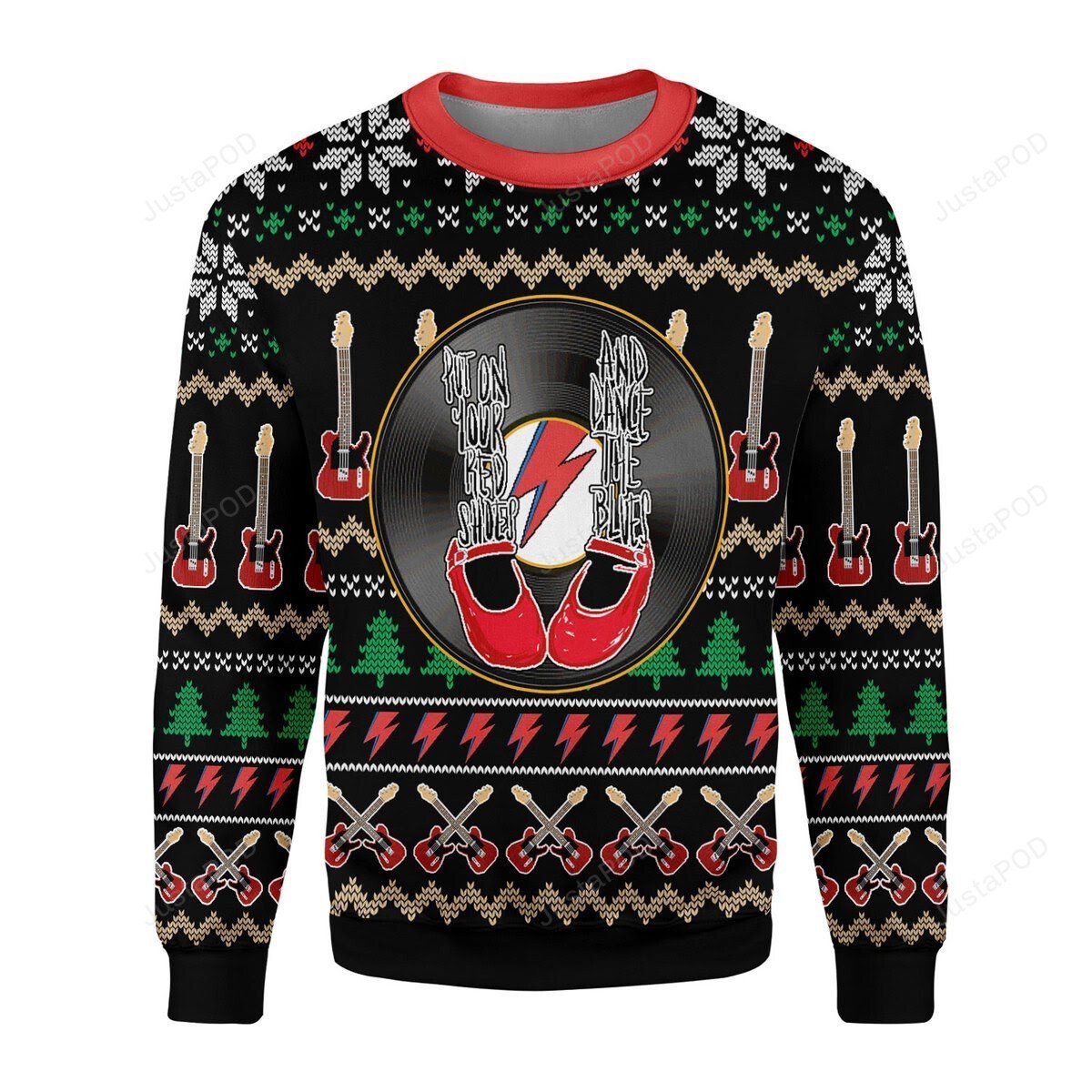 Put On Your Red Shoes And Dance The Blues Ugly Christmas Sweater